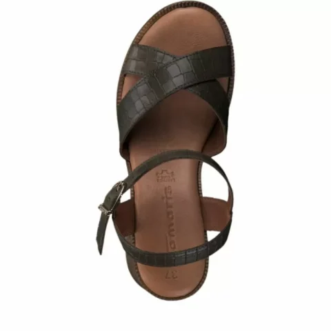 Дамски Сандали На Ток TAMARIS – 1-28022-42-712 OLIVE STRUCT — снимка 4