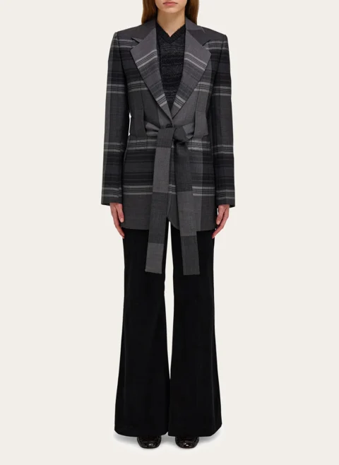 Вълнен блейзър с коприна Ferragamo