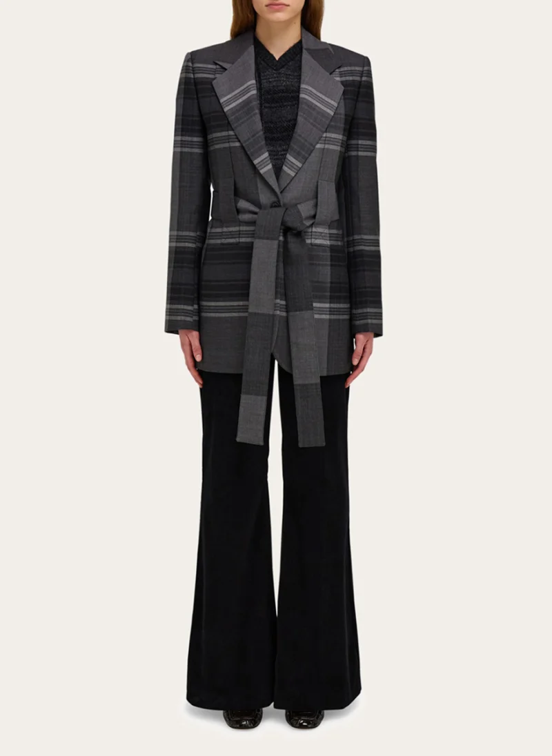 Вълнен блейзър с коприна Ferragamo