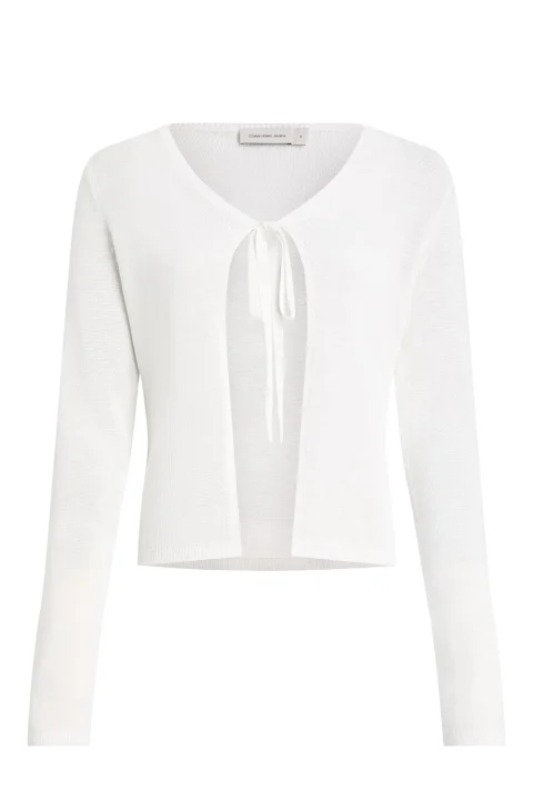 Жилетка Tie Detail Sweater Cardigan J20J221450 YAA brilliant white