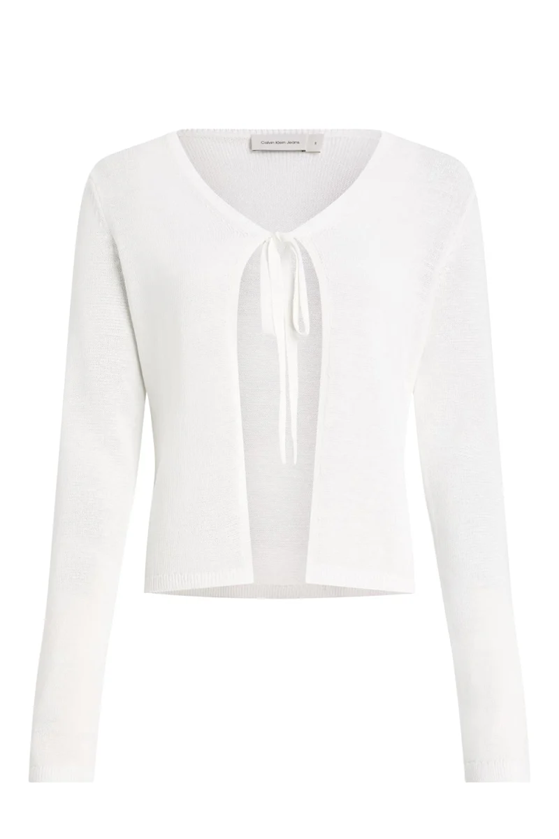Жилетка Tie Detail Sweater Cardigan J20J221450 YAA brilliant white