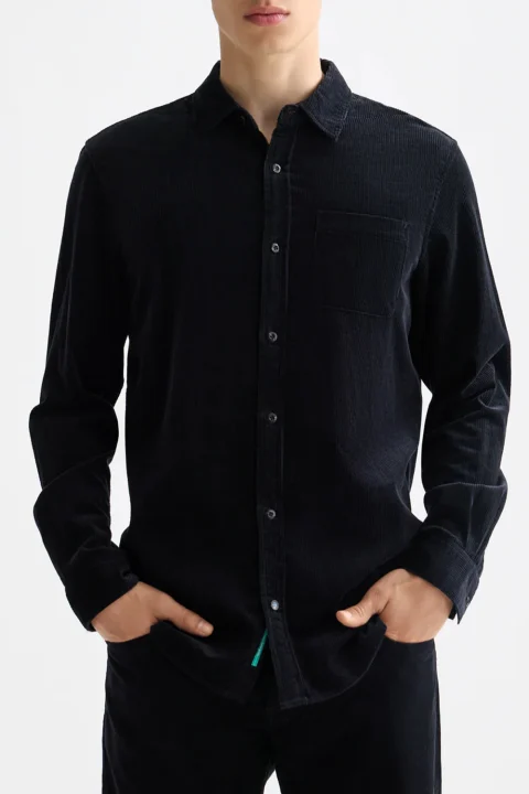 Риза Regular-Fit Corduroy 181253 001 meteorite — снимка 2