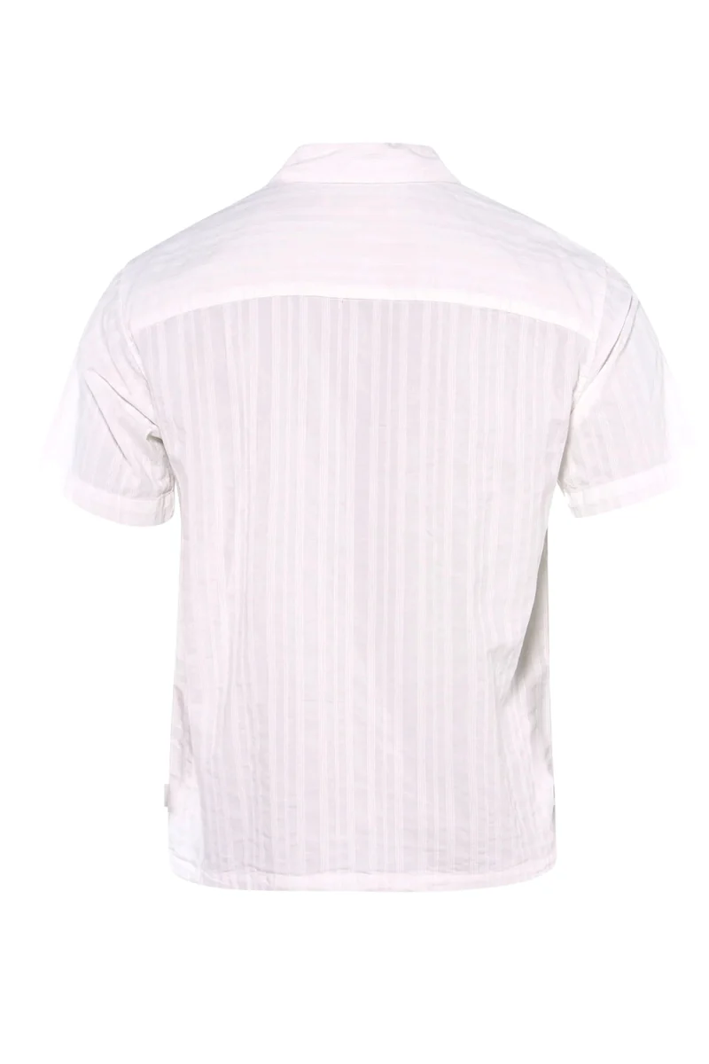Риза Jorriviera Texture Ss 12295295 11-0602 TCXow white — снимка 2
