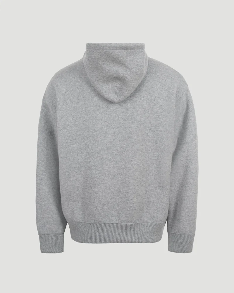 Zip-Up Cashmere Hoodie in Grey — снимка 2