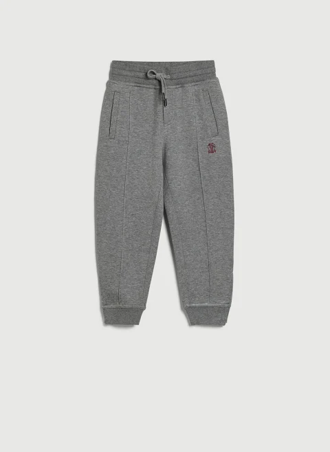 Спортен панталон с бродерия Brunello Cucinelli Kids 12 — снимка 1