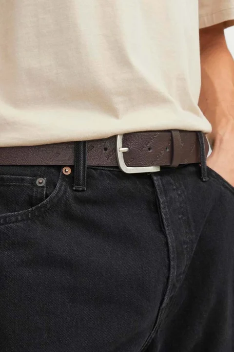 Колан Jacharry Embossed Belt 12236466 19-1322 TCX brown stone — снимка 2