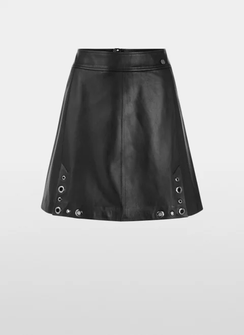 Кожена пола с капси Marc Cain Collections — снимка 6