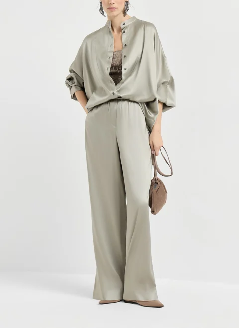 Топ от коприна с пайети Brunello Cucinelli — снимка 5