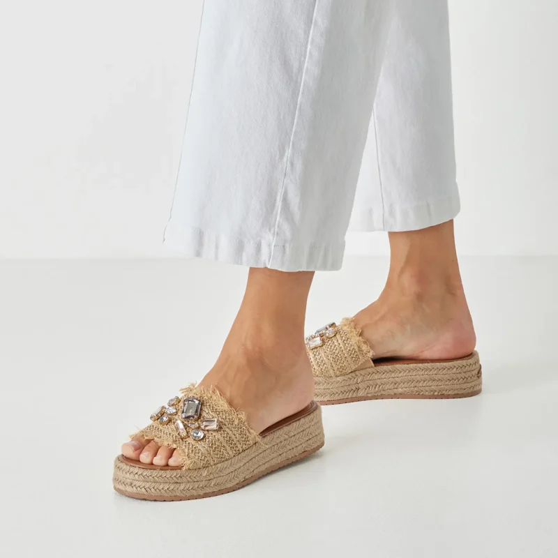 Дамски Чехли На Платформа TAMARIS – 1-27214-46-400 BEIGE — снимка 7