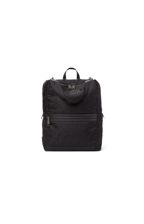 Black FF Nylon Backpack