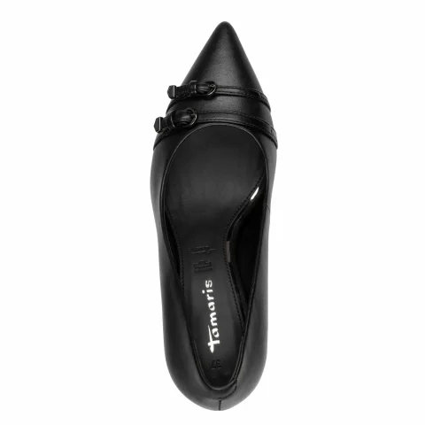 Токчета TAMARIS – 1-22440-46-003 BLACK LEATHER — снимка 5