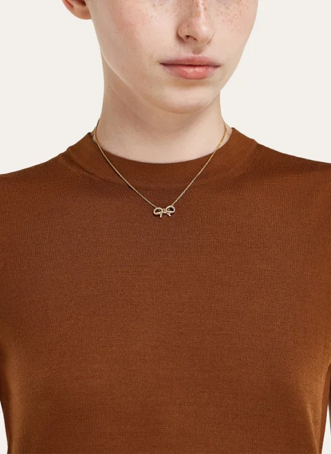 Колие с висулка 'bow' Ferragamo — снимка 3