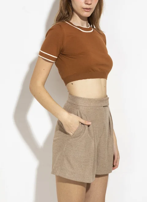 Топ от фино плетиво Max Mara Uscio — снимка 4