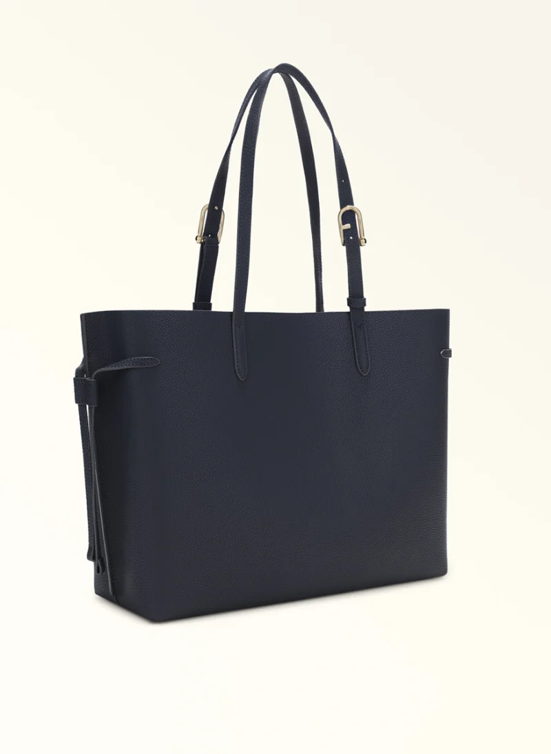 Кожена 'Tote' чанта Furla Ava Ink Blue Ink Blue — снимка 3