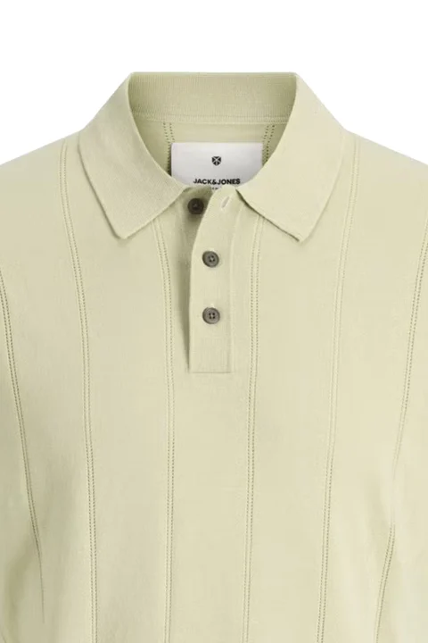 Polo Jprblawilliam Structure Knit Ss 12291042 14-6308 TCX alfalfa — снимка 2