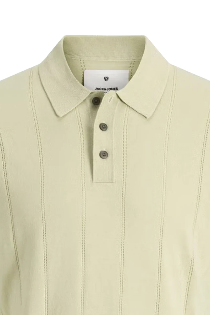 Polo Jprblawilliam Structure Knit Ss 12291042 14-6308 TCX alfalfa — снимка 2