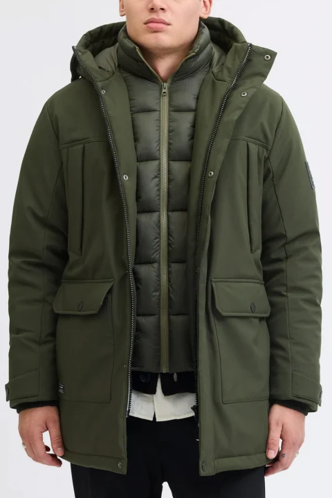 Яке Jjfinn Softshell Parka 12279243 19-0509 TCX rosin — снимка 2