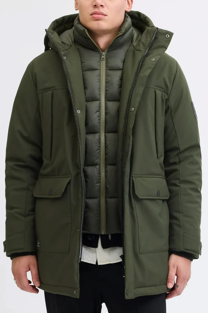 Яке Jjfinn Softshell Parka 12279243 19-0509 TCX rosin — снимка 2
