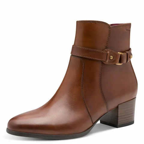 Дамски Боти На Ток TAMARIS – 1-25373-45-305 COGNAC — снимка 3