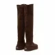 Дамски кафяви ботуши Casadei — снимка 4