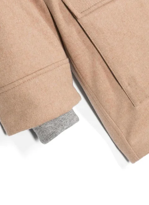 Парка от 100% вълна Brunello Cucinelli Kids 8 — снимка 2