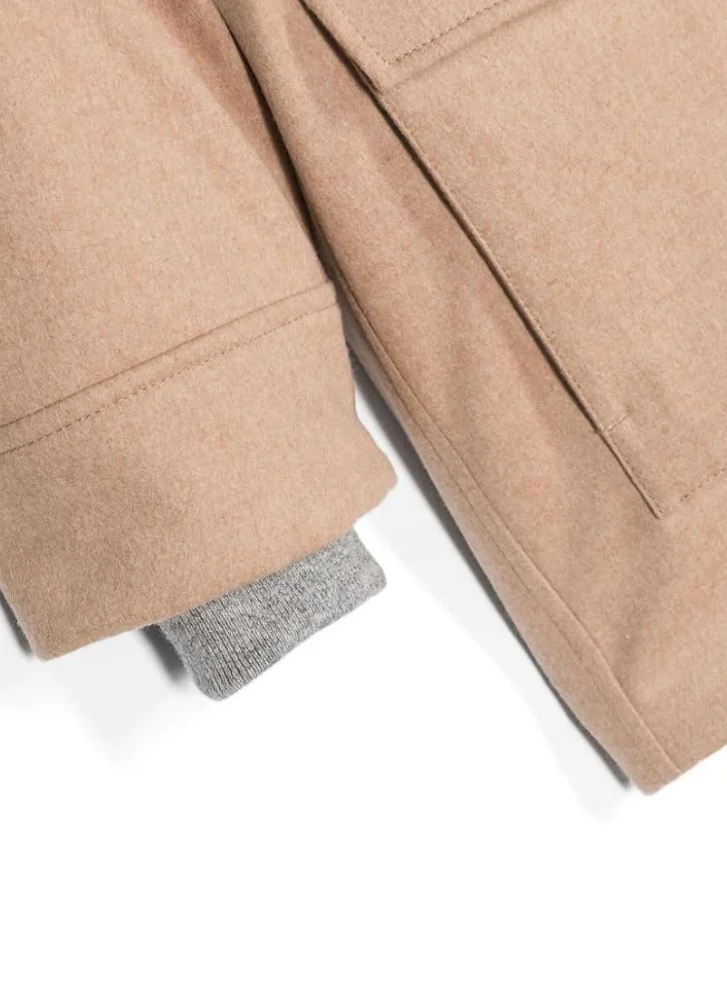 Парка от 100% вълна Brunello Cucinelli Kids 8 — снимка 2
