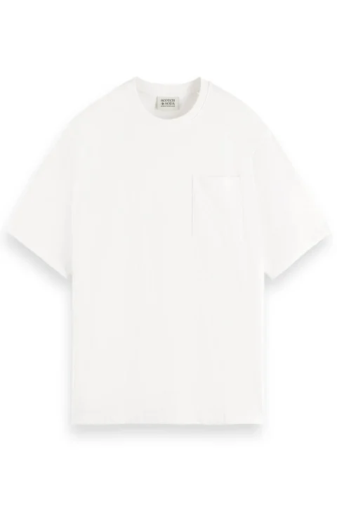 T-Shirt Core-3 Crosses Loose Fit Pocket 179193 0006 white
