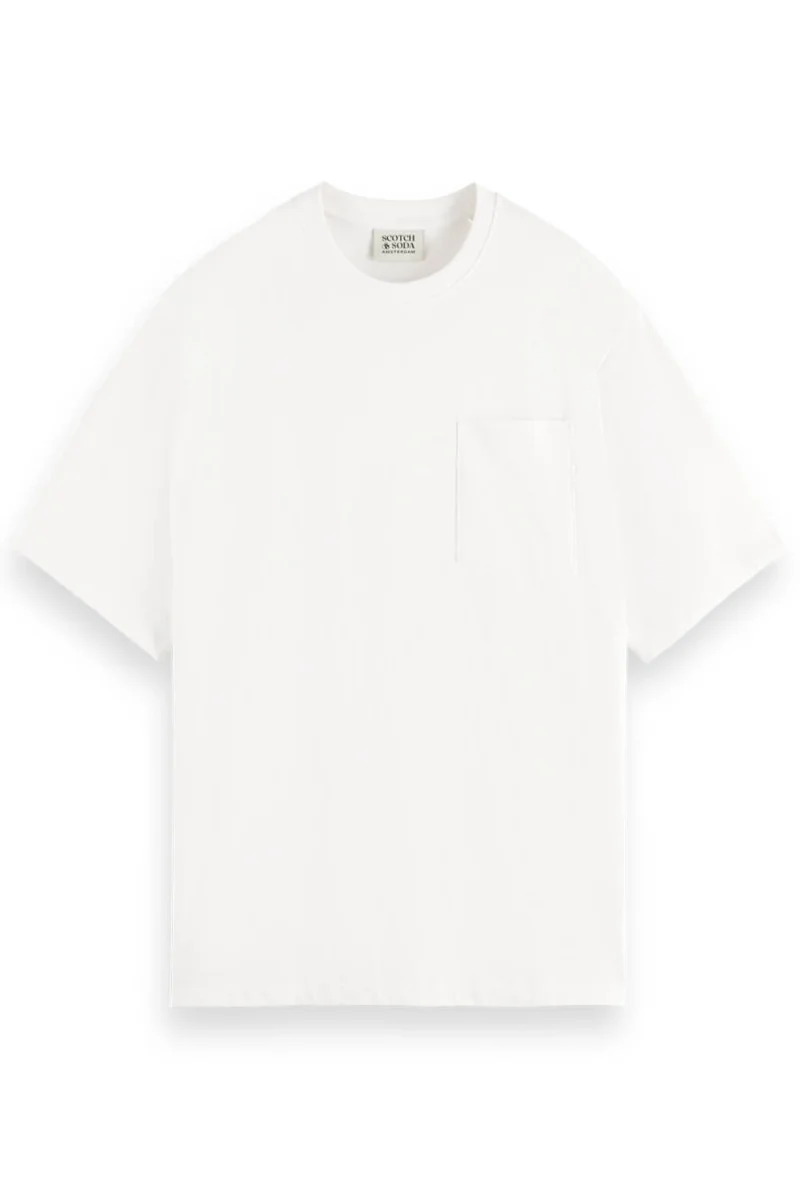 T-Shirt Core-3 Crosses Loose Fit Pocket 179193 0006 white