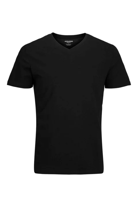 T-Shirt Jjeorganic Basic Tee Ss V-Neck 12156102 C-N10 black