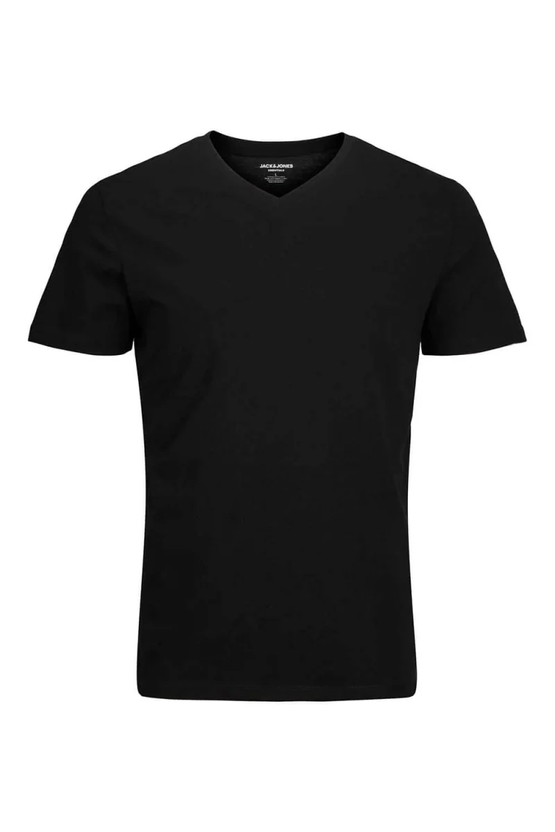 T-Shirt Jjeorganic Basic Tee Ss V-Neck 12156102 C-N10 black