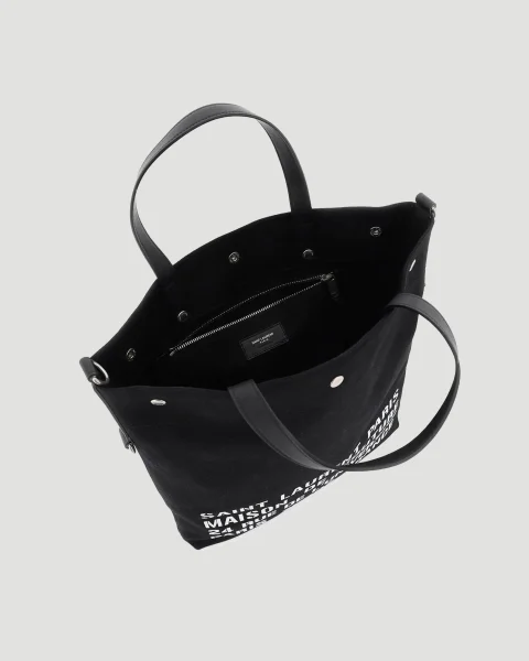 Universite North/South Foldable Tote Bag in Black — снимка 3