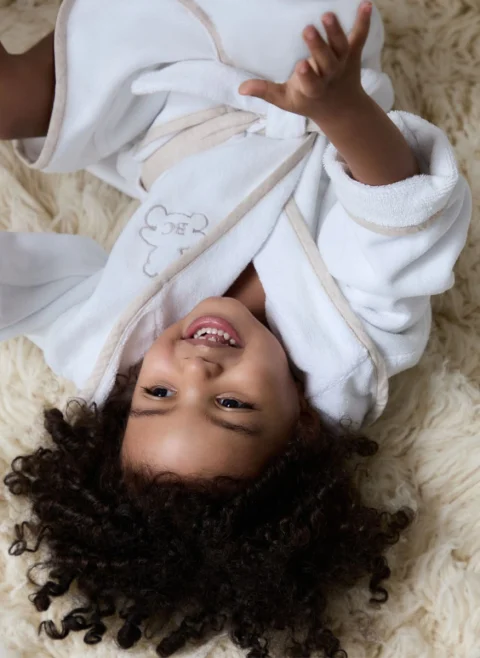 Халат за баня с контрастни детайли 'Bernie' Brunello Cucinelli Kids — снимка 5