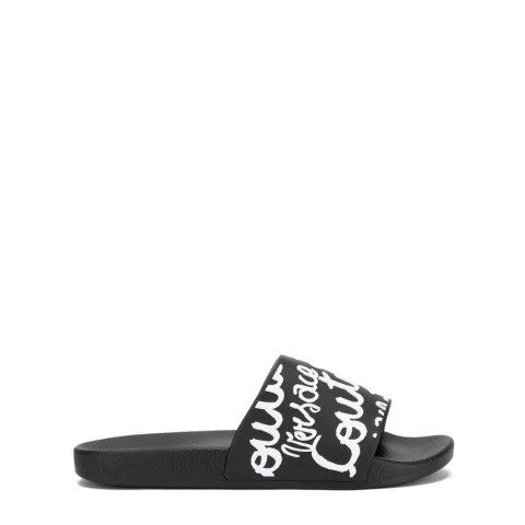 Дамски черни чехли VERSACE JEANS