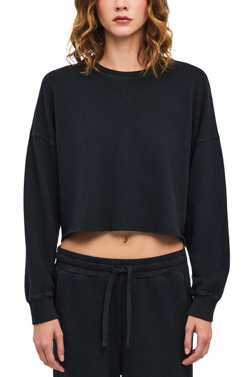 Суичър Piquet Fleece DLWL000057 vintage black
