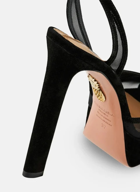 Сандали на ток с мрежа 'Shear Plateau' Aquazzura — снимка 4