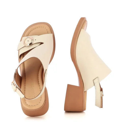 Дамски Сандали На Ток CARLO FABIANI – 247-3669 CREMA — снимка 5