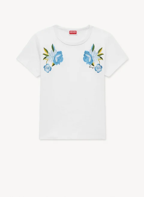 Тишърт с флорална бродерия 'Wildflower' Kenzo — снимка 5