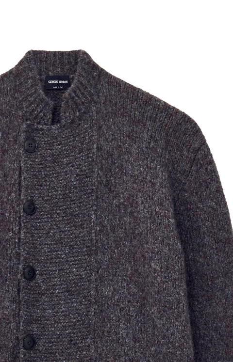 Blazer Oversized Plain Knit in Cashmere and Silk — снимка 2