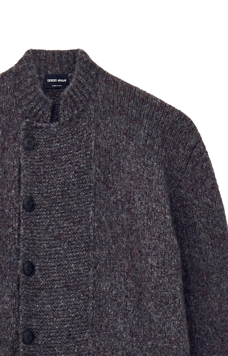 Blazer Oversized Plain Knit in Cashmere and Silk — снимка 2