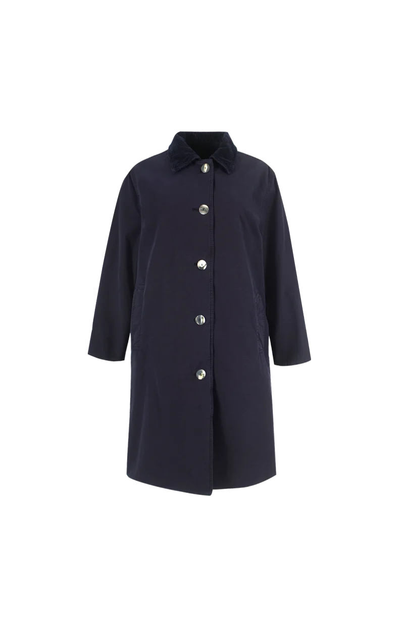 Etoli Reversible Coat in Navy
