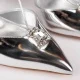 Дамски сребърни обувки Casadei — снимка 4