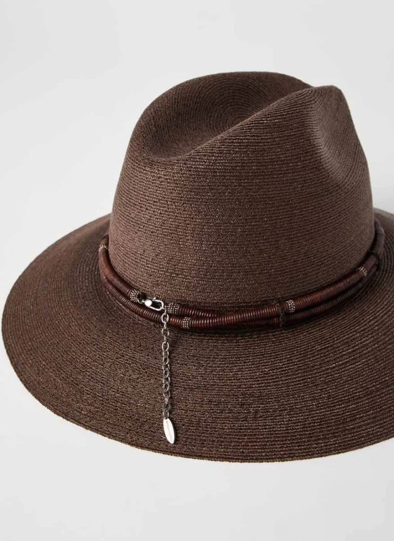 Шапка с кожени детайли Brunello Cucinelli — снимка 5