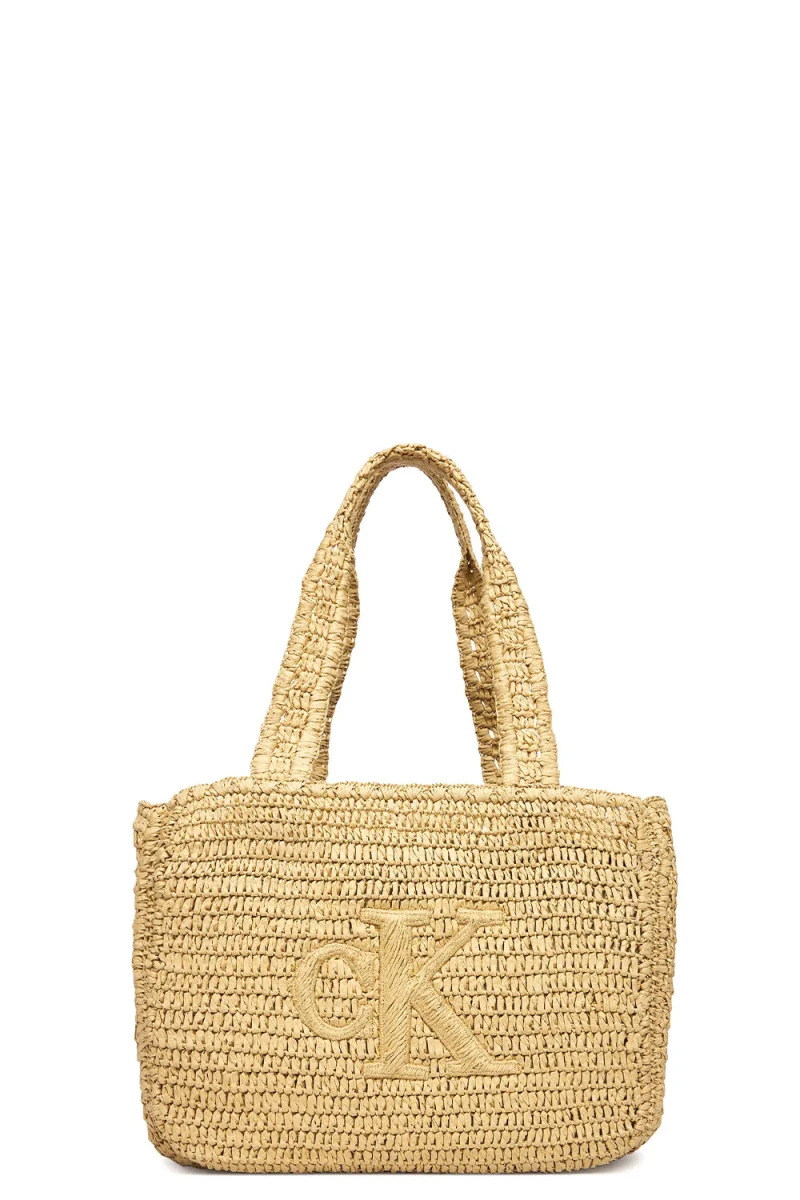 Чанта Bold Ck Raffia Medium Tote LV04F3447G 0EI natural raffia