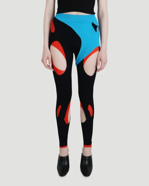 Cut-Out Leggings in Viscose