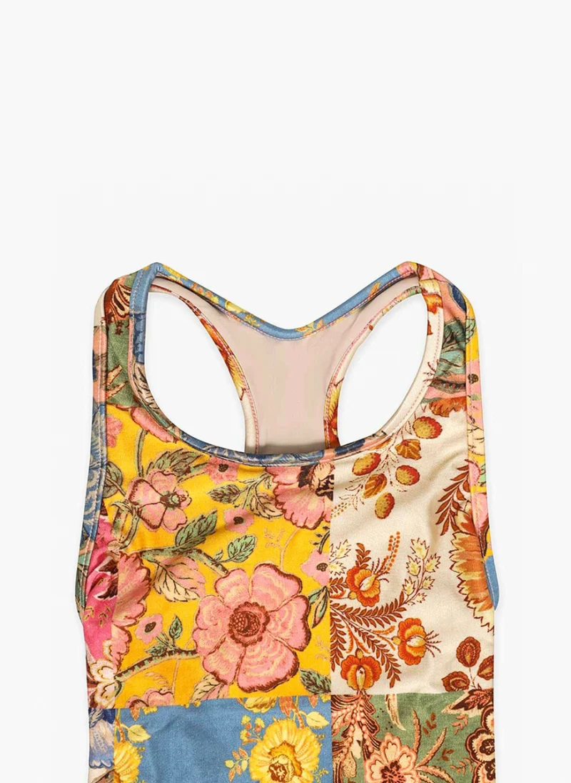 Цял бански с принт 'Patch Floral' Zimmermann Kids — снимка 4