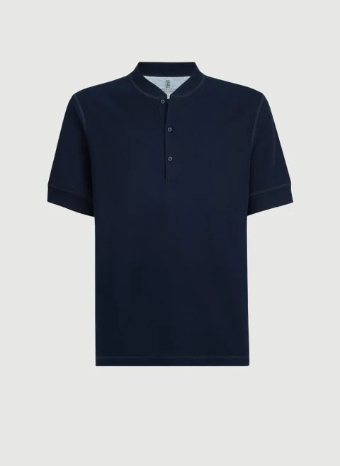 Тишърт с копчета Brunello Cucinelli — снимка 10