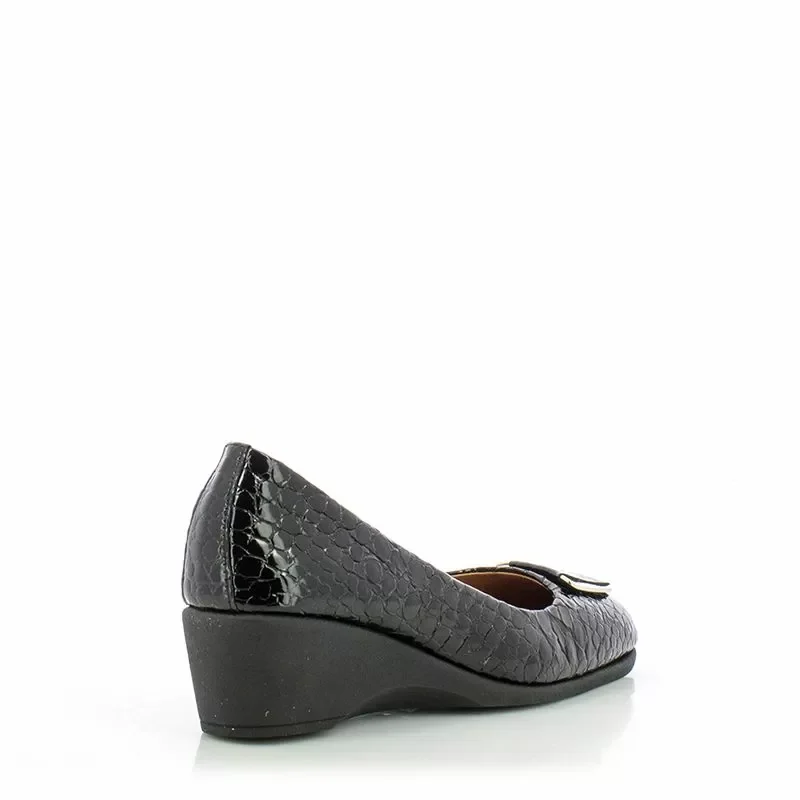 Дамски Обувки На Платформа VERONELLA – 25140128 BLACK CROCCO — снимка 3