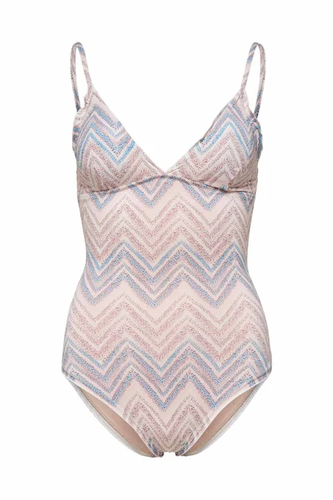 Бански Onlandrea Ruffle Swimsuit 15251601 13-1409 tcx seashell pink