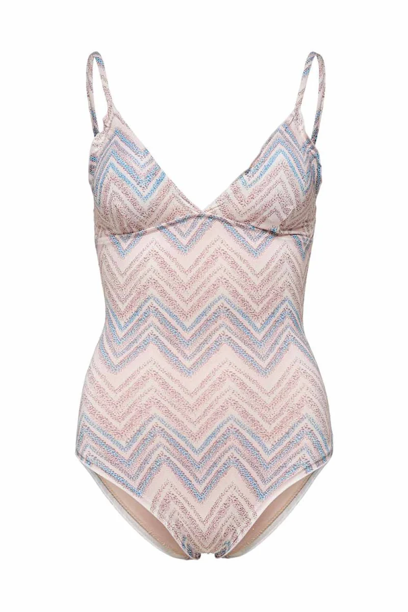 Бански Onlandrea Ruffle Swimsuit 15251601 13-1409 tcx seashell pink
