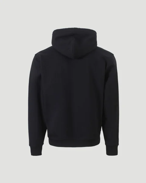 Check-Label Zip-Up Drawstring Hoodie — снимка 2